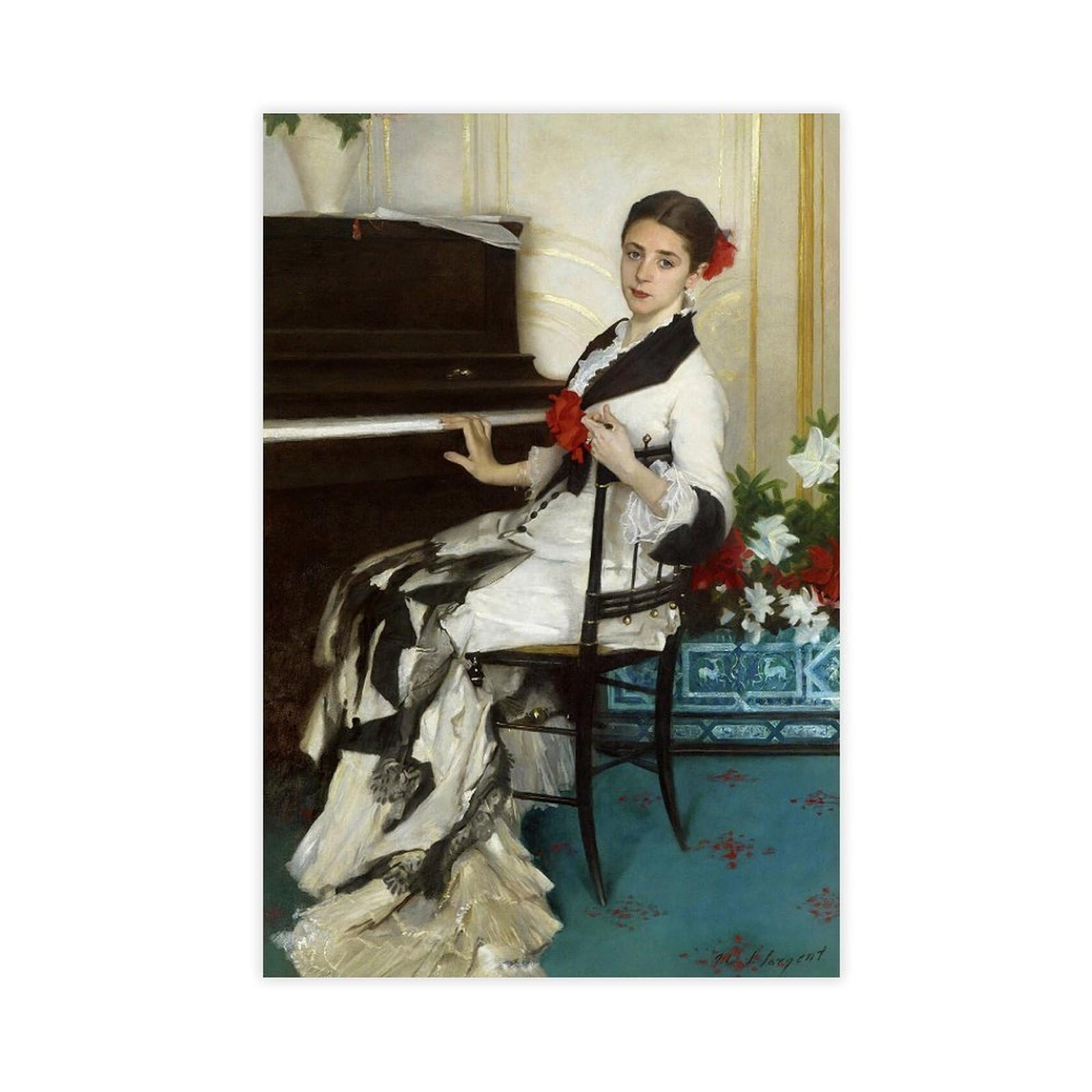 ANFOTCM John Singer Sargent, Madame Ramon Subercaseaux, artystyczna dekoracja ścienna plakat rodzinny bar restauracja garaż kawiarnia sztuka znak prezent 60 x 90 cm