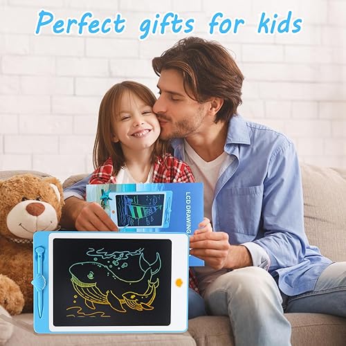 Miniatura 7 de Tableta de escritura LCD, tablero de dibujo portátil de 10 pulgadas para niños, almohadilla de escritura reutilizable para niños pequeños, juguetes