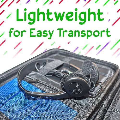 Miniatura 6 de Maxell - Auriculares estéreo 190319 - Cable de 0.138 in con longitud de 6 pies - Almohadillas acolchadas suaves para las orejas, diadema ajustable