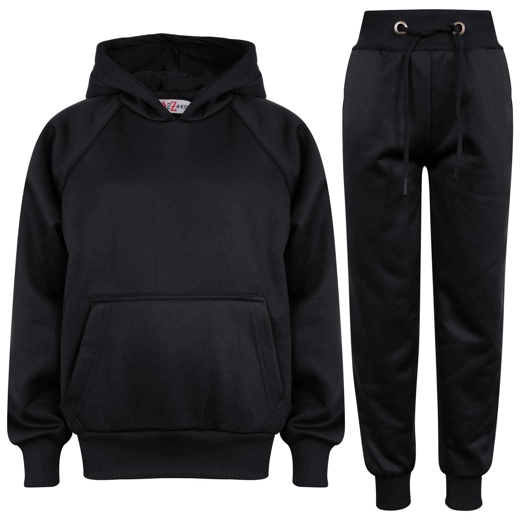 A2Z 4 Kids Ragazze Ragazzi Pianura Pile con Cappuc CIO Tutina Morbido - Onesie 352 Navy 2-3