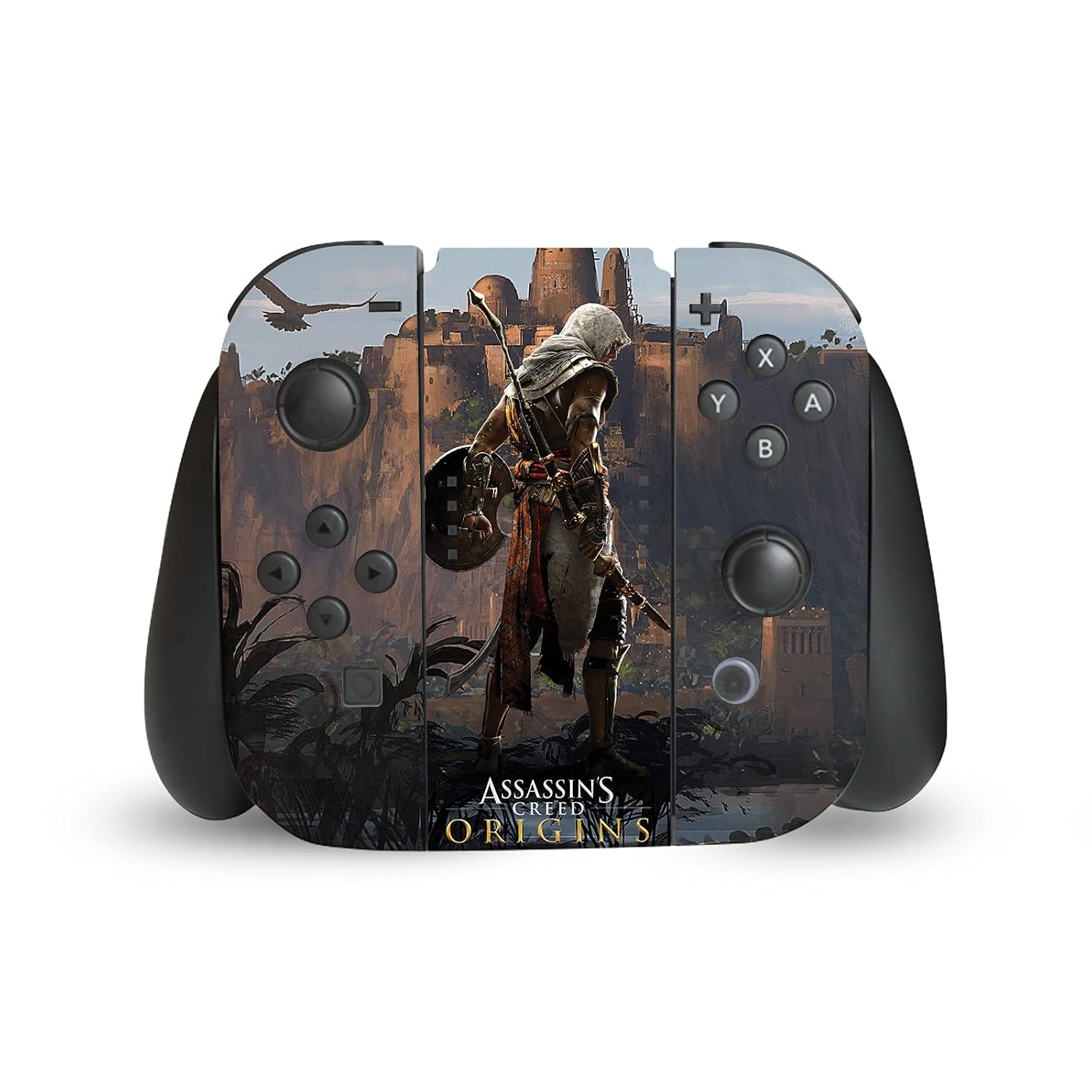 Bayek Crest Origins Character Art Matte Vinyl Sticker Gaming Skin Case Cover Compatible With Nintendo Switch Console & Dock & Joy-Con Controller Bundle image 5