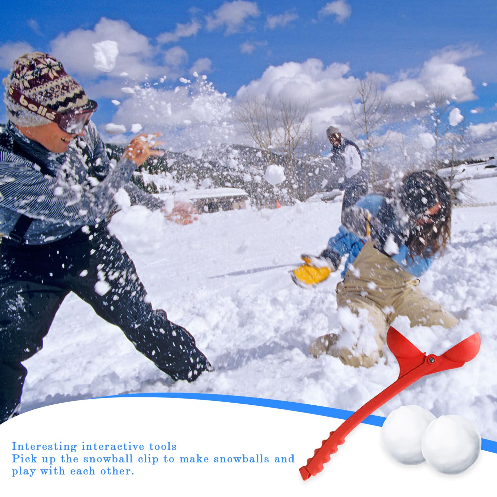 Lanceur de boules de neige portable pour activités hivernales lanceur de boules de neige en plastique pour enfants et adultes lanceur de boules de neige portable pour activités hivernales rouge