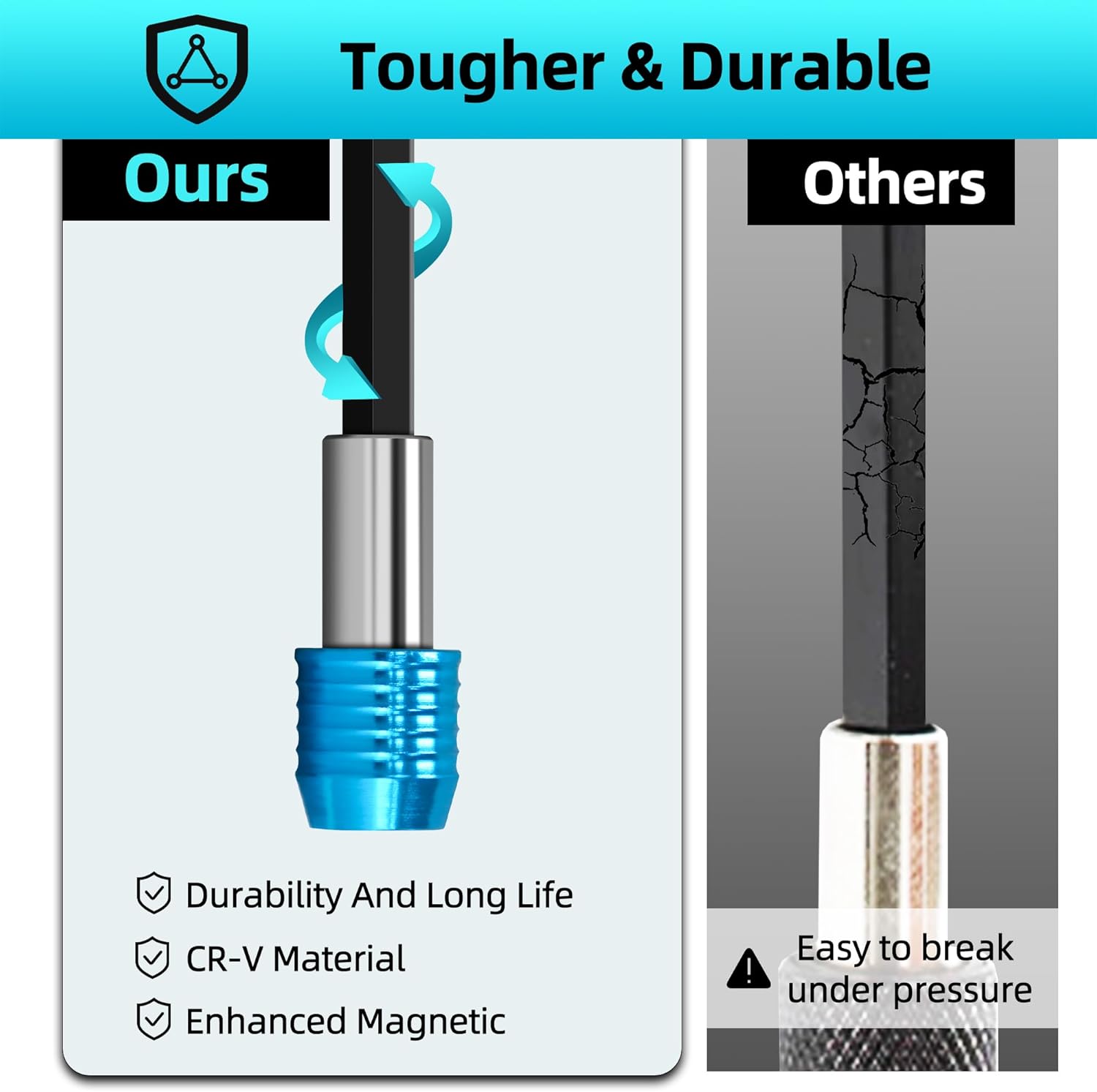 ASNOMY 12" Extra Long Drill Bit Extension Set for 1/4" Shank,12" Magnetic Drill Screwdriver Bit Holder Extender, 1/4 Inch Hex Quick Release Bit Holder for Impact Driver Bits