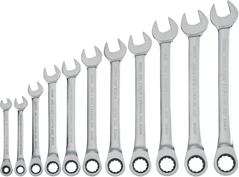 CRAFTSMAN Ratcheting Wrench Set, Metric, 11-Piece (CMMT87021)