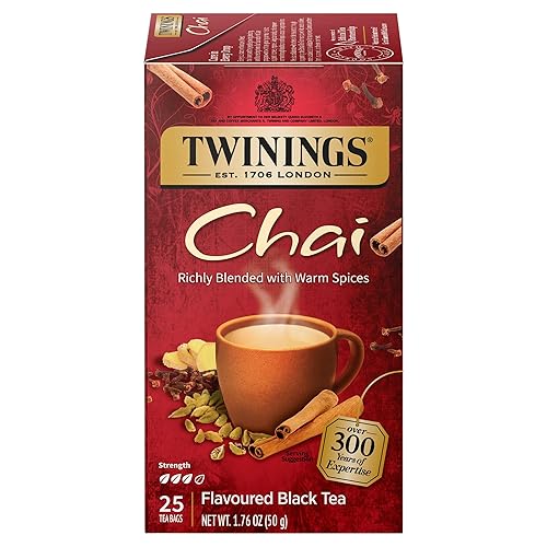 Twinings Bolsas de té Chai de Londres, 25 unidades