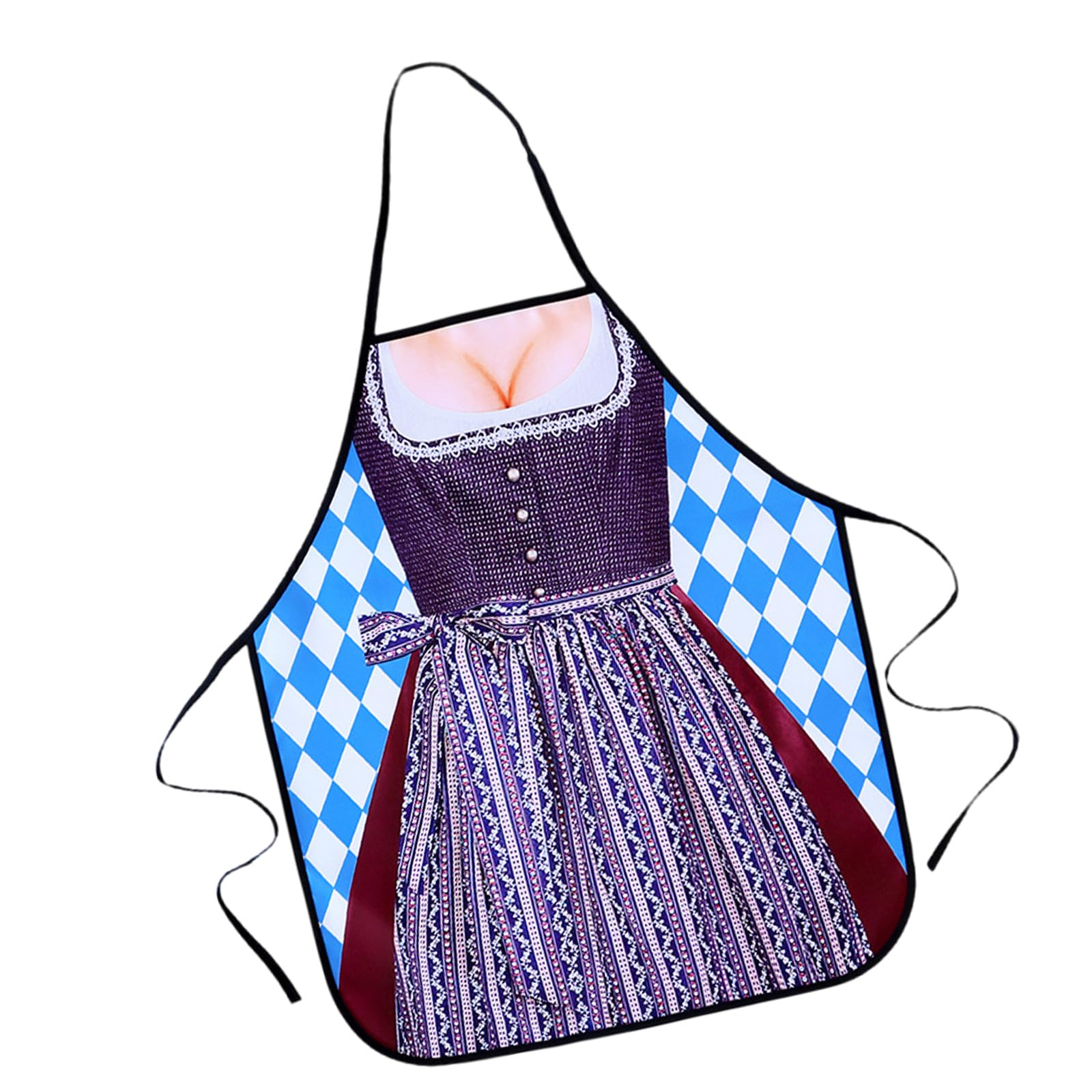 Jazuaiao Kitchen Apron for Women Long Sleeve Protective Polyester Household Cooking Baking Long Sleeve Cooking Apron