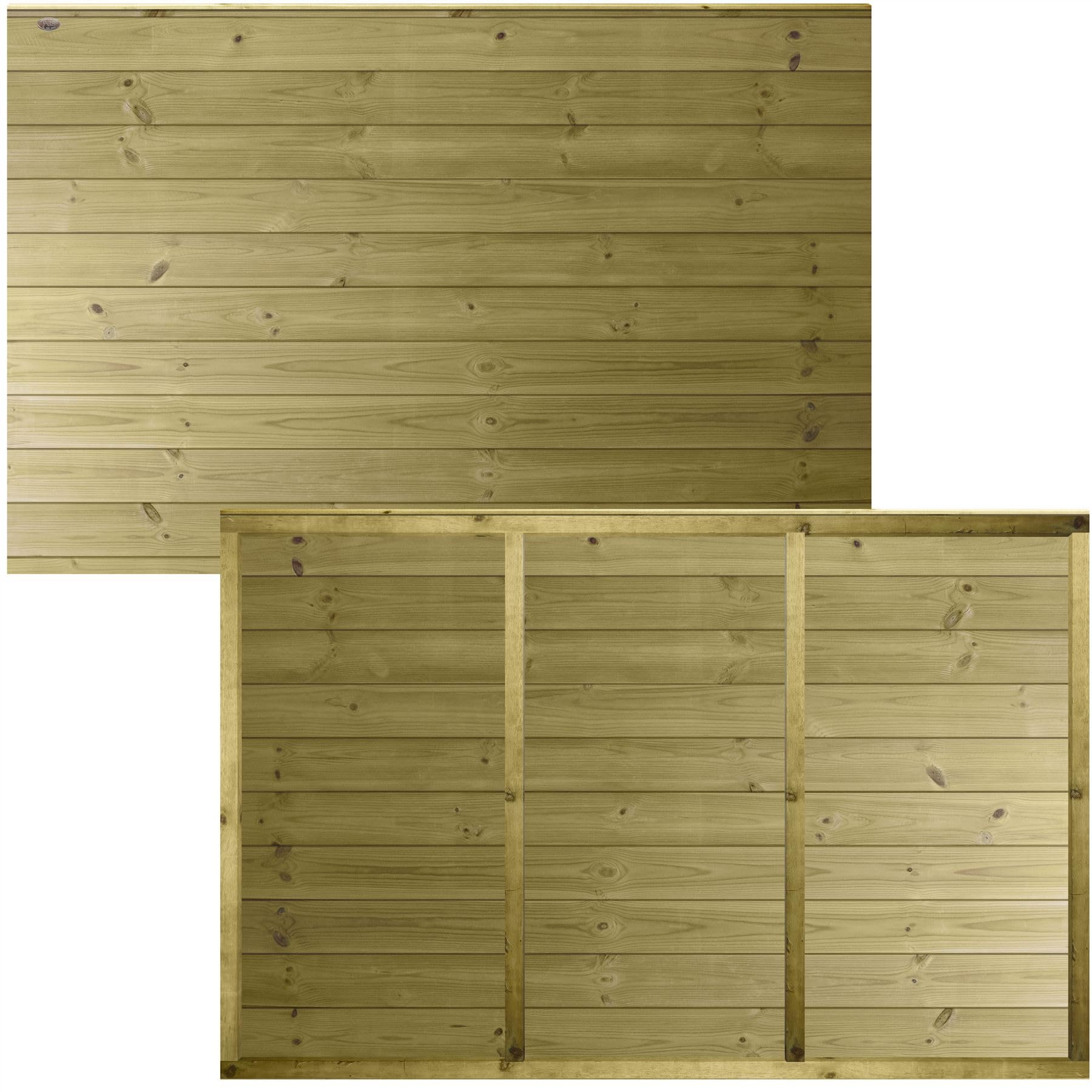 Ultimate Tongue & Groove Fence Panel, 6ft x 4ft Fully Framed Wooden Fencing | Heavy Duty Treated Interlocking Horizontal Boards, Ideal for Any Garden Perimeter (Wide: 182cm x High: 122cm)