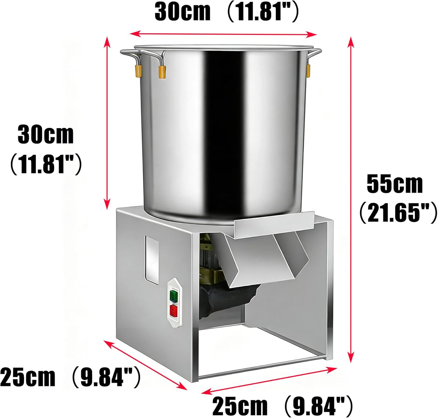 Electric Commercial Vegetable Chopper, Small Household Poultry Feed, 1200W Animal Feed Grinder, Comes with 4 Spare Blades Splash Guard for Poultry and Animal Feed Preparation