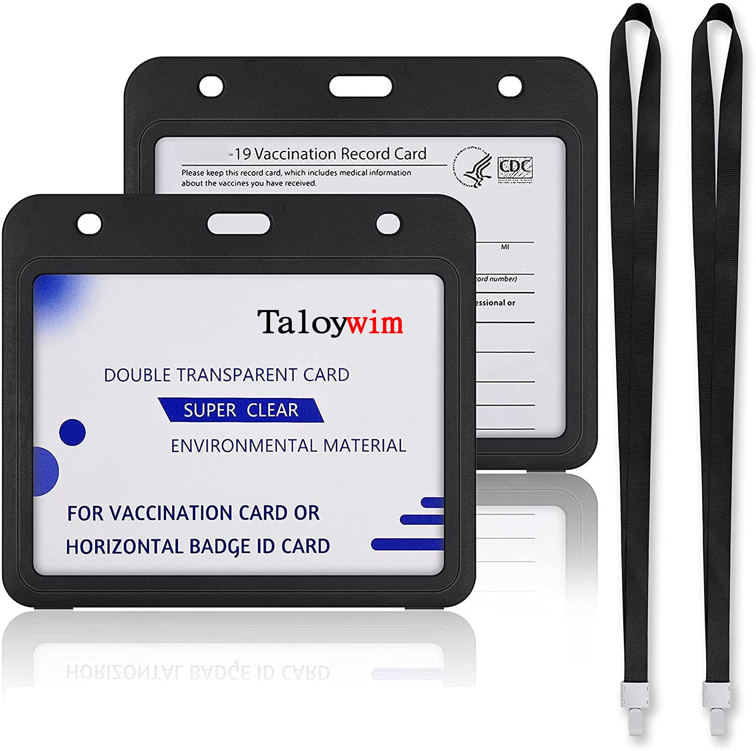 2Pack Vaccine Card Protector Waterproof CDC Vaccine Card Holder With 