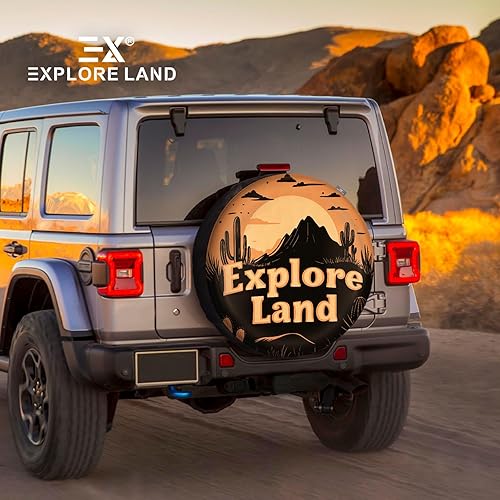 Vista 14 de Explore Land Cubierta de neumático de repuesto resistente, ajuste universal, remolque, RV, SUV, camión