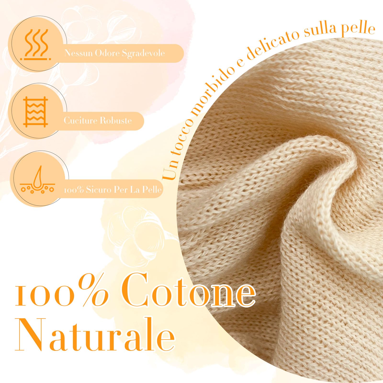 Guanti in Cotone per Eczema con Dita Touchscreen | Guanti Idratanti per Mani Secche, SPA, Cura Delle Mani(2 Paia)
