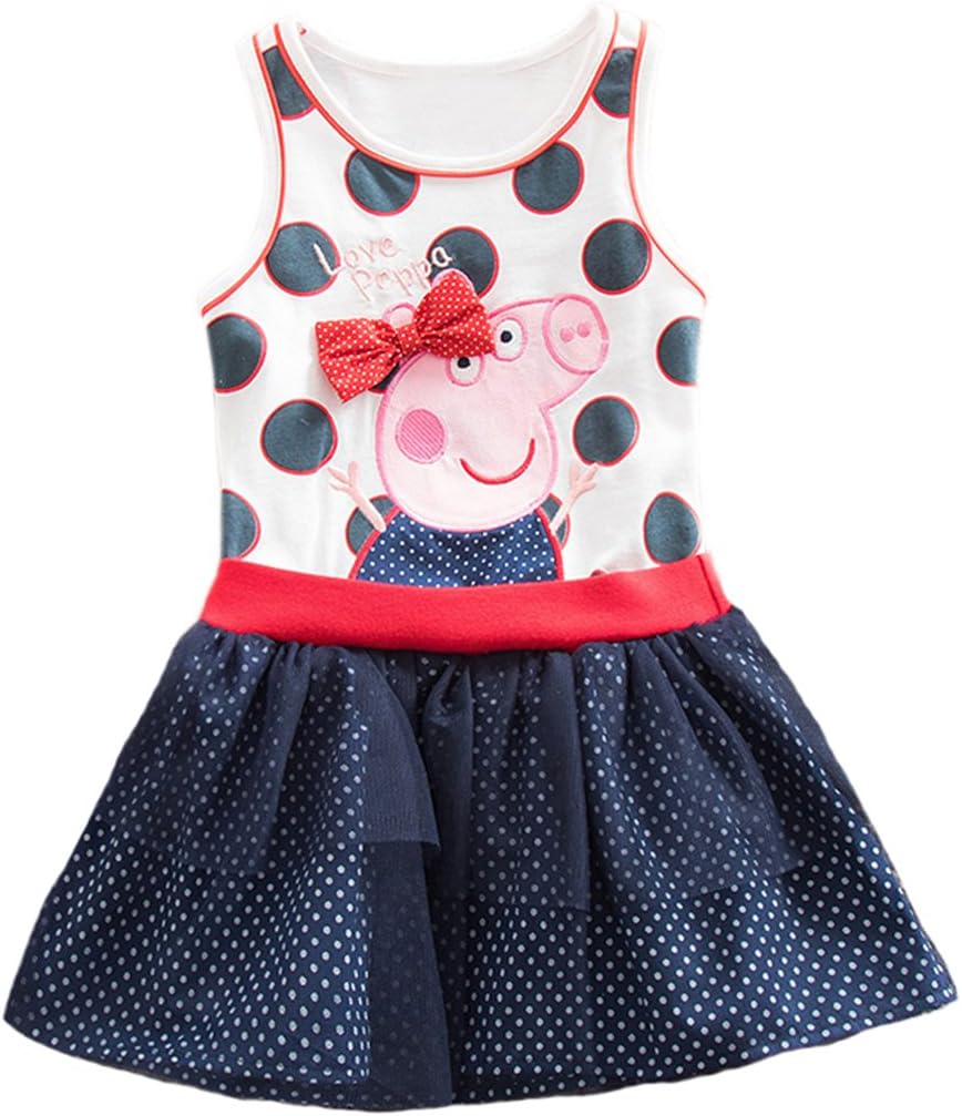 Peppa Dress Tutu Birthday Dress Vestido Peppa Pig Girls Party Dress