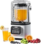 VEVOR Professional Blender, Commercial Countertop Blenders, 68 oz Plastic Jar Blender Combo, Stainless Steel 3 Functions Blender, for Frozen Drinks, Shakes, Smoothies, Peree, and Crush Ice, Black