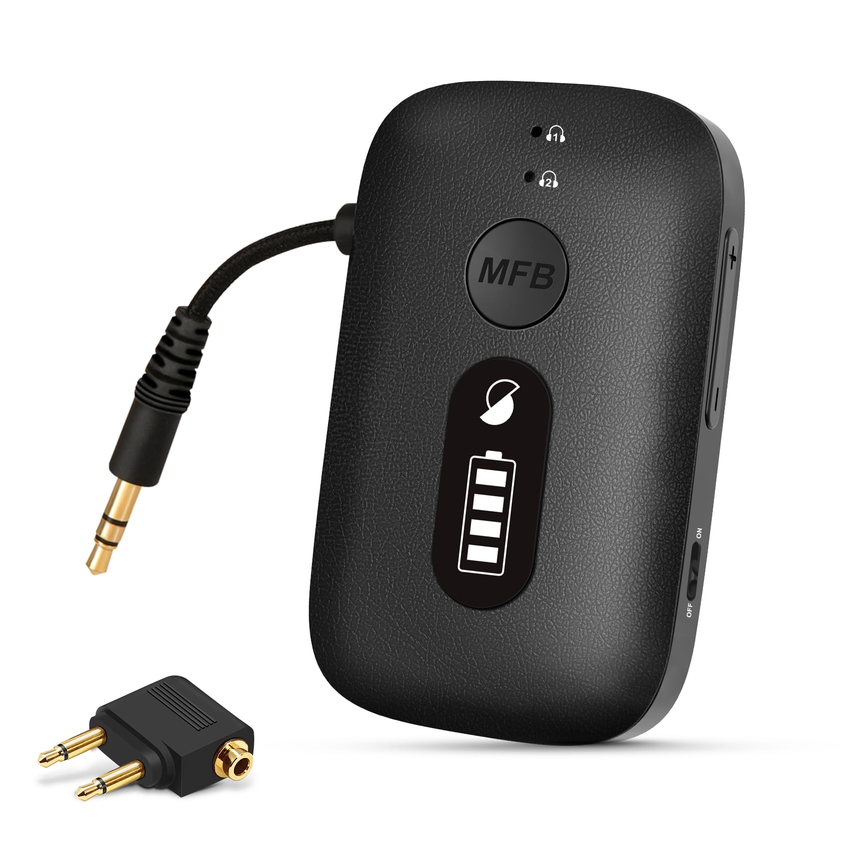 SIMOLIO Flugzeug-Bluetooth-Adapter für 2 Wireless Kopfhörers oder AirPods
