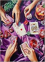 Vista 19 de KICHANG Kits de Pintura de Diamante Blanco Retro para Adultos, Arte de Diamante 5D, Kits de Arte de Diamante Redondos de Punto Completo