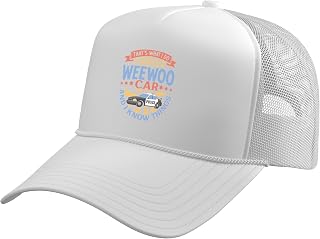 That's What I Do I Drive WeeWoo Car and I Know Things Trucker Hat with Adjustable Mesh Back