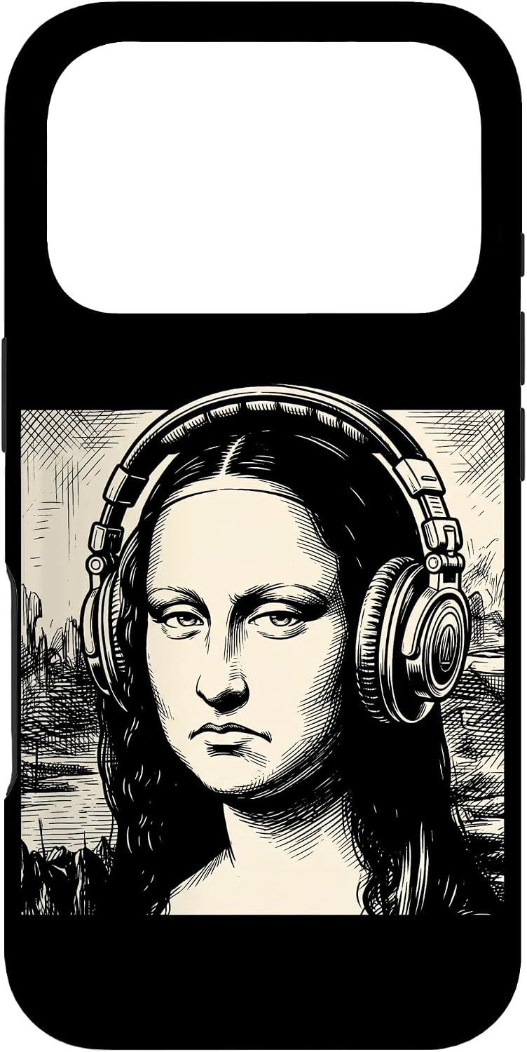 Mona Lisa Tshirt Headphones Bass Funny Music Producers DJ Case for iPhone 17 Pro