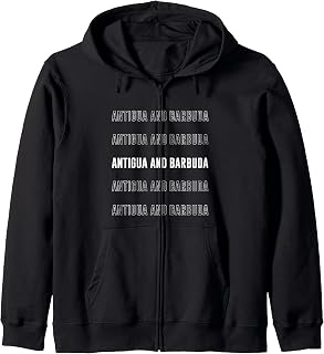 Antigua And Barbuda Zip Hoodie