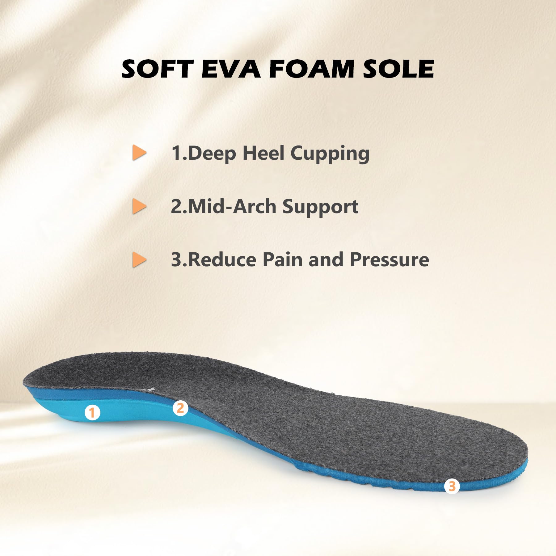 riemot Solette Memory Foam Uomo Donna, Soletta Scarpe per Stivali da Lavoro e Scarpe da Passeggio, Sport Solette per Assorbimento Degli Urti e Ammortizzazione, Soffice, Comfort38 39 40 41 42 43 EU