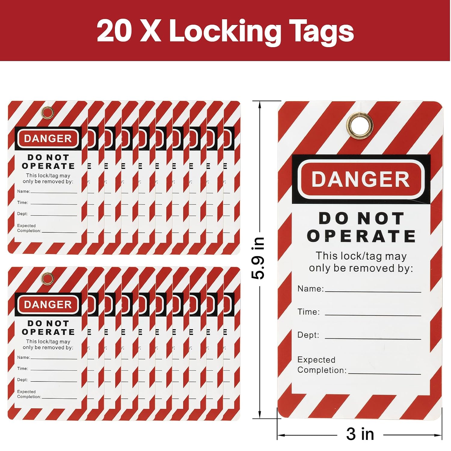 Lockout Tagout Kit Electrical,Clamp-On Circuit Breaker Lockout, Safety Padlocks Set (2 Keys Per Lock),Group Hasps, Loto Tags, Universal Multi- Pole Breakerfor Safe Electrical