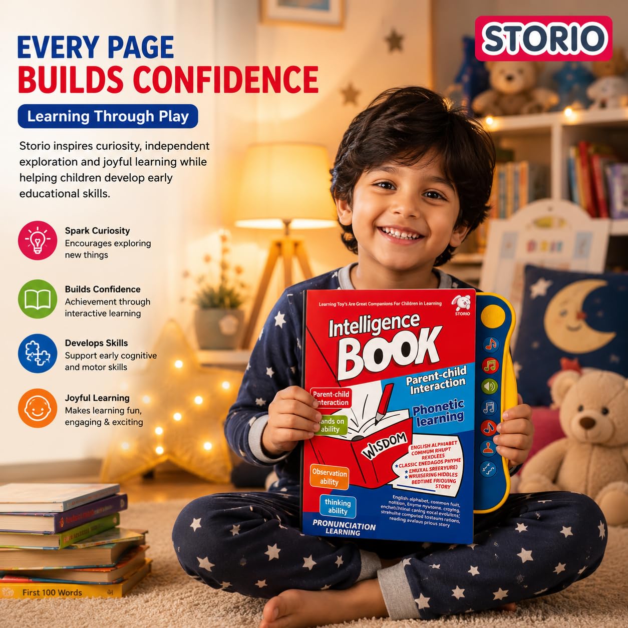 Storio Intelligence Book Sound Book for Children, English Letters & Words Learning Book, Fun Educational Toys. Activities with Numbers, Shapes Learning Book for Toddlers — Amazon image 8