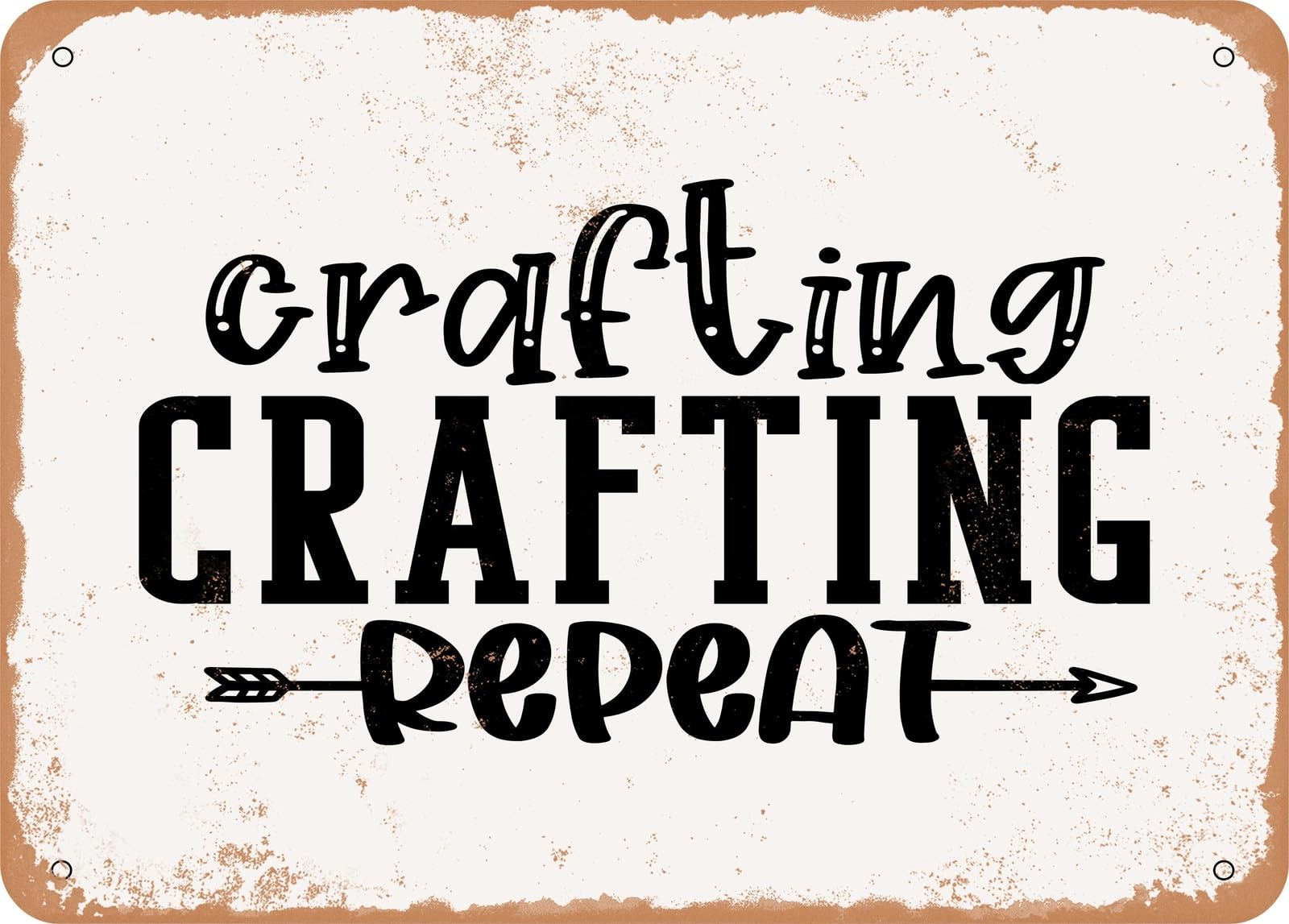 Miaomansenstore Metal Sign - Crafters Gonna Craft - 2 - Vintage Look Sign Home Decor