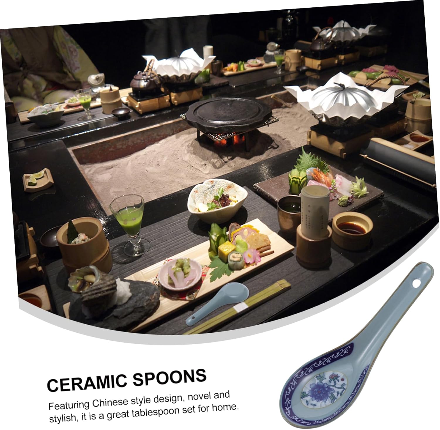 30 Pcs Tablespoon Chinese Soba Hand Painted Spoon Noodle Spoon Ramen Bowl Soup Spoon Soup Spoons Asian Style Spoons Blue and White Porcelain Hand-pulled Noodle Ceramics