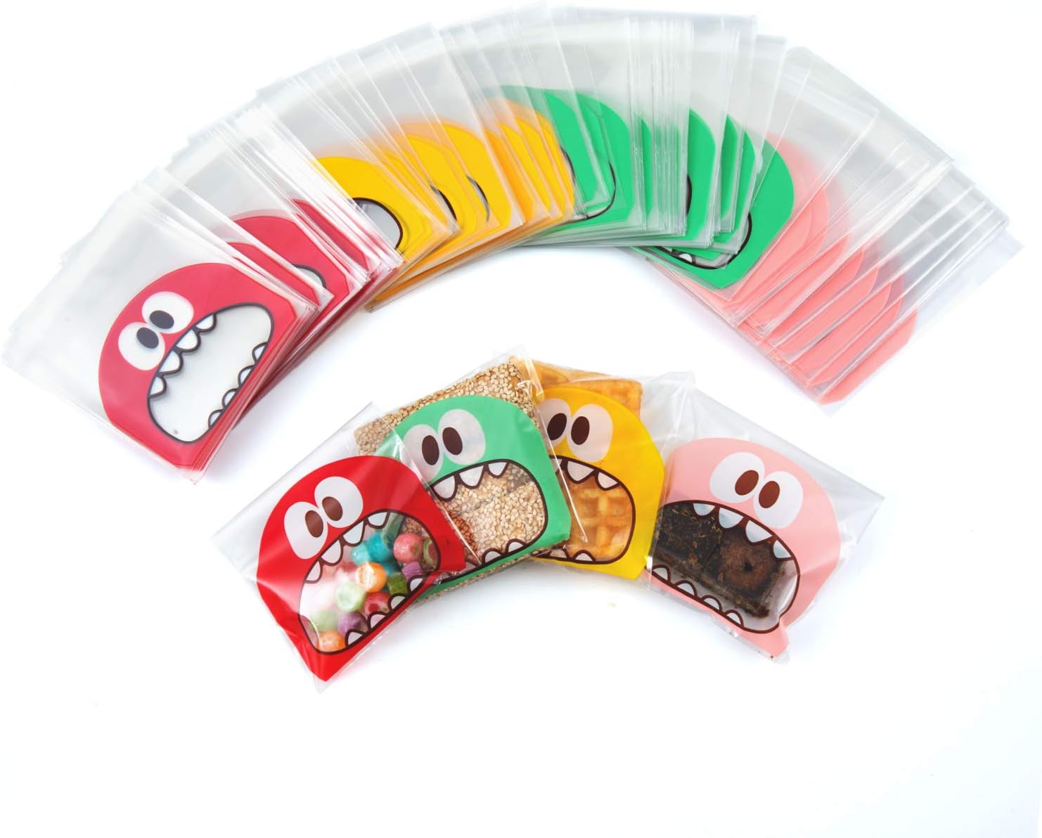 Comius Sharp 400 Pcs Bolsa de Dulces Plástico Autoadhesivas Bolsas Galletas para Regalo Dulces Fiesta Navidad Cumpleaños DIY Regalo Bolsa