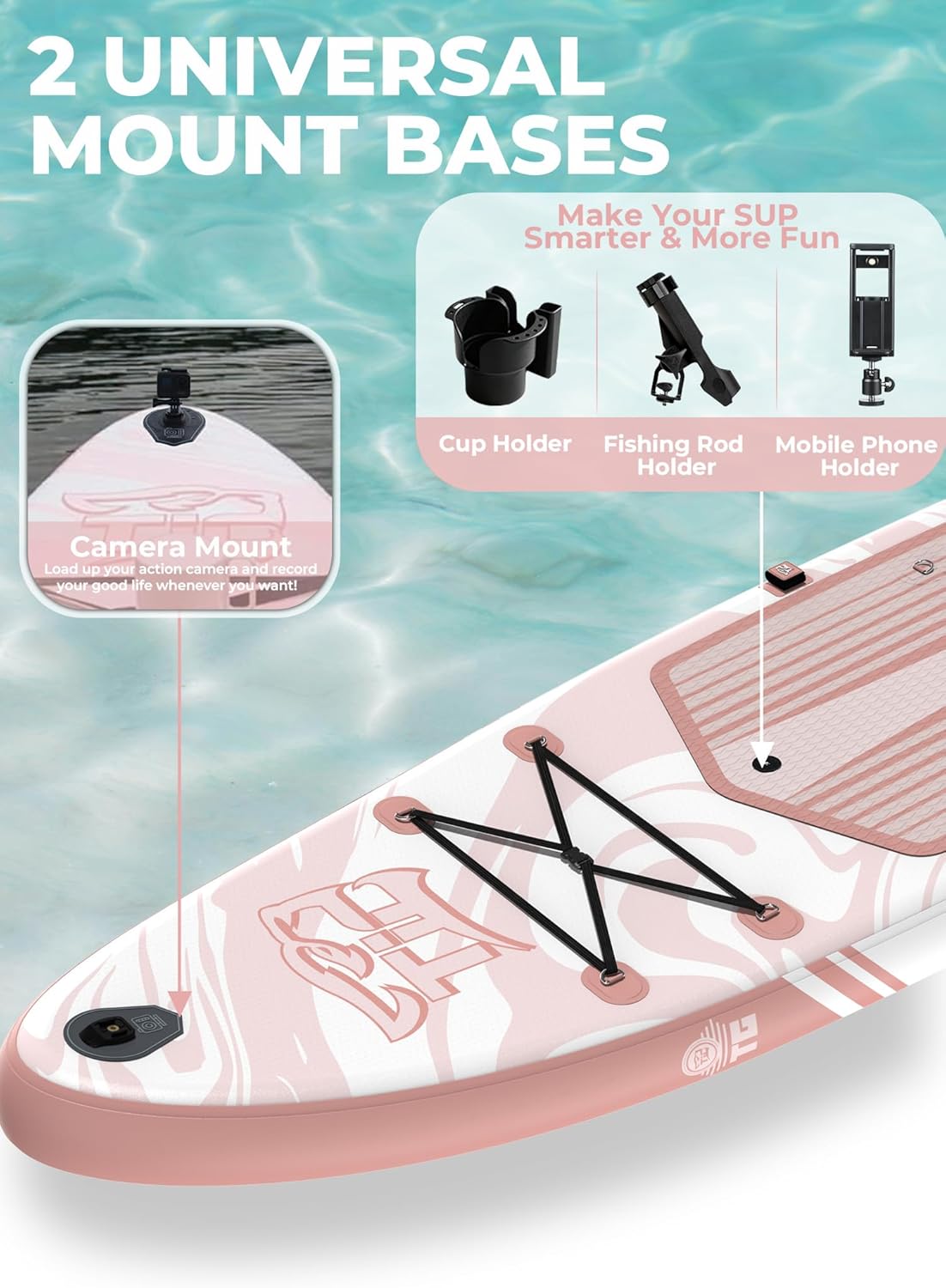 11'6"/11'/10' Inflatable Paddle Board with Complete Accessories, Versatile Premium Paddle Boards for Adults/Youth, Stand Up Paddle Board Polar/Wave/Sunny Wave Collection