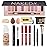 All in One Makeup Kit for Women Full Kit, Make Up Gift Set for Women Teens Girls, Includes 12 Colors Eyeshadow, Foundation, Lipstick, Mascara, Brush, Sponge, Brow Powder, Brow Soap, Eyeliner Stamp