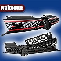 Vista 2 de Reemplazo de malla de panal de rejilla de capó superior delantera para Golf MK6 2010 2011 2012 2013