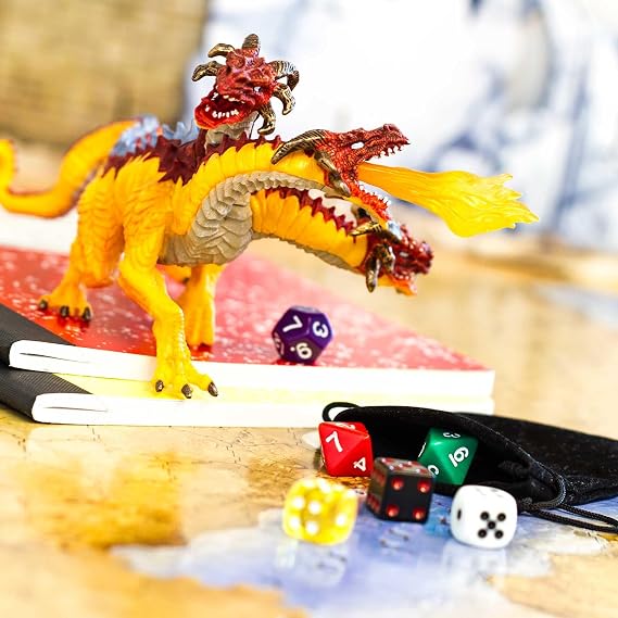 Safari Ltd. Fire Dragon Figurine - Detailed Vibrantly Colored 8.5 Model Figure - Fune Educational Fantasy Play Toy for Boys, Girls & Kids Ages 4+