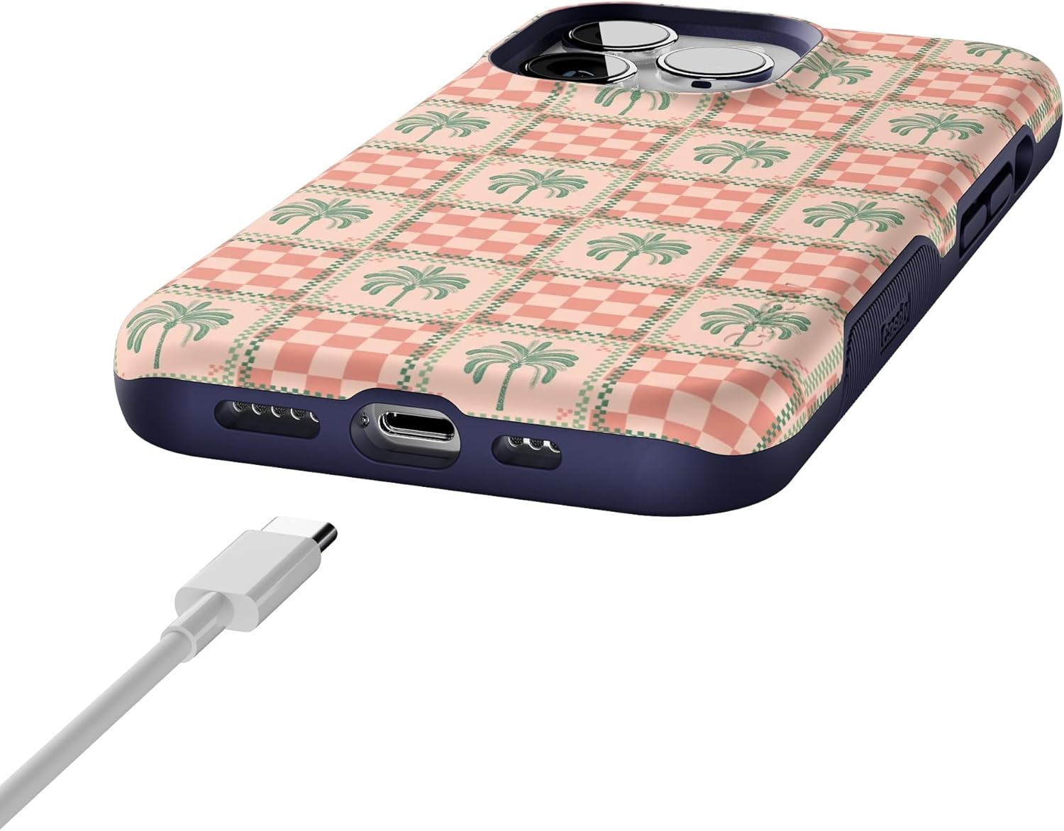 Casely iPhone 13 Pro Case | The Social Club | Palm Beach | Bold Protective Design | Compatible with MagSafe