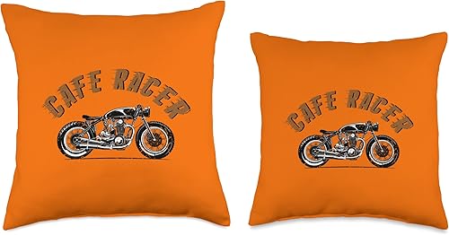 Miniatura 3 de American Cafe Racer Motorcycle Apparel and Merch Cafe Racer Biker Men Women Adult Teens Boys Girls Kids Youth Throw Pillow, 16x16, Multicolor