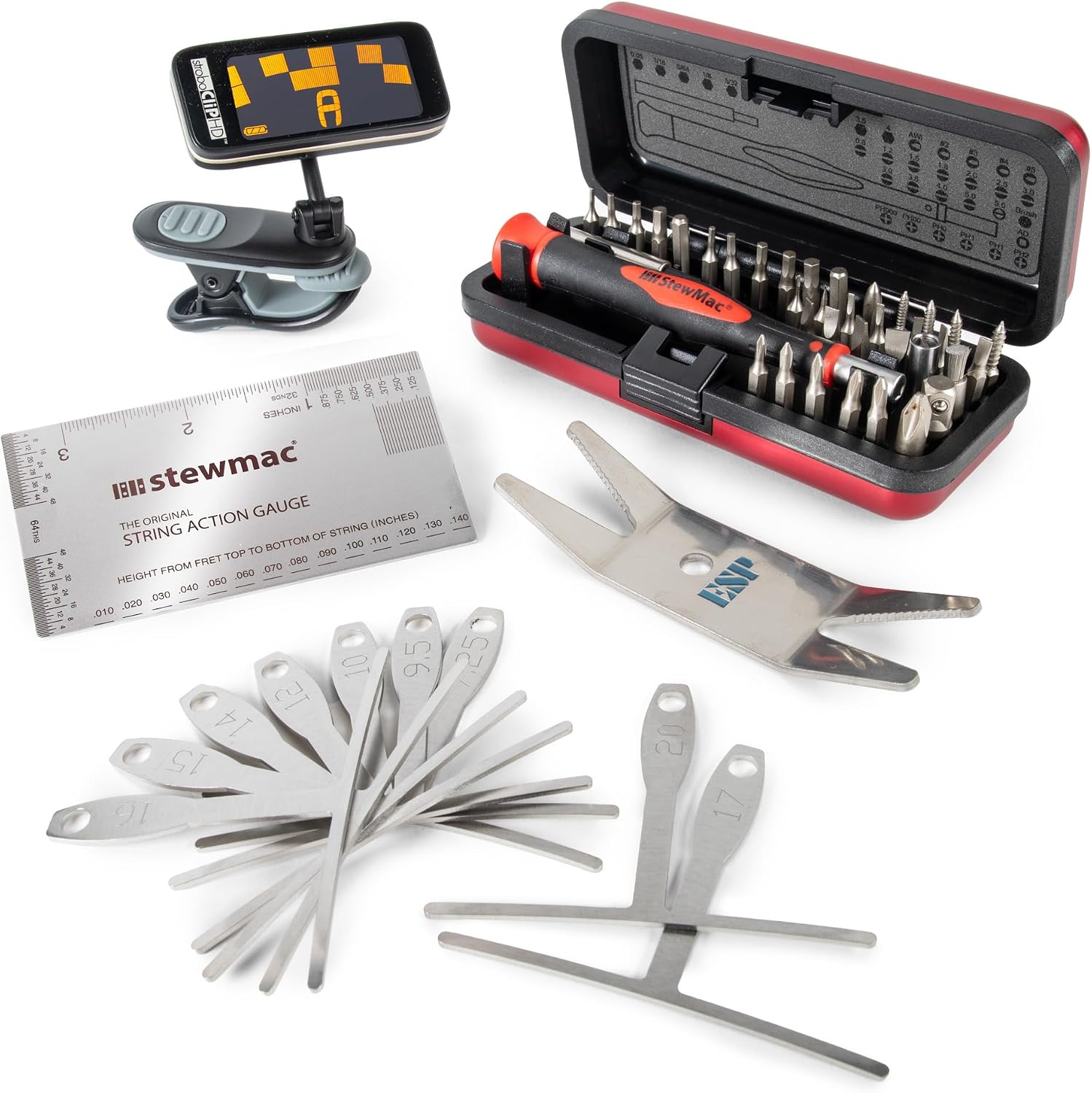 StewMac Guitar Tune-up Set, Imperial, Pro Setup Tool Kit