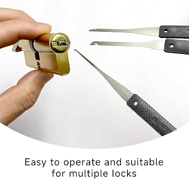 12Pcs Broken Key Extractor Kit with Spring Steel for Car & Home Locksmith