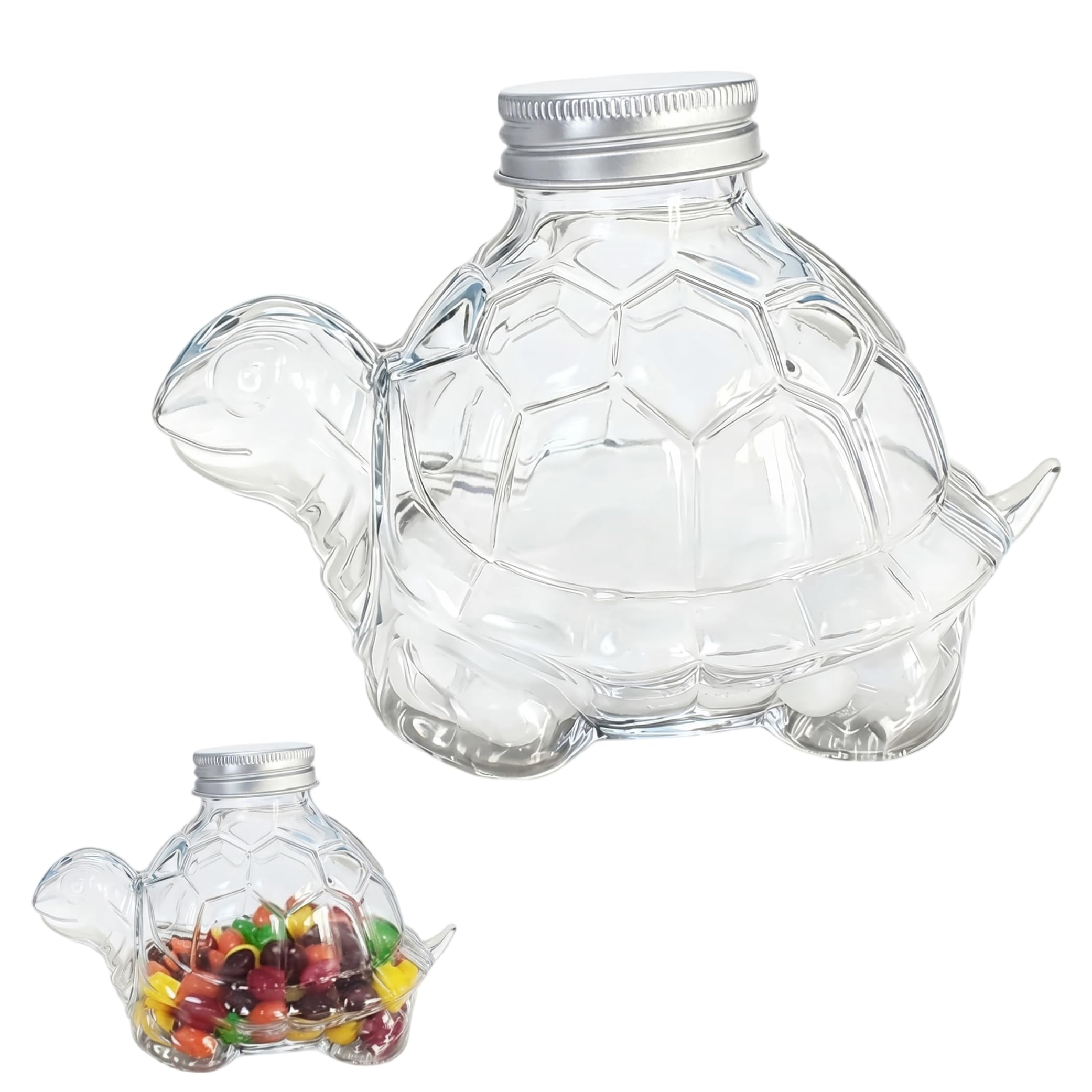 Bemonew Crystal Candy Dish Glass Cookie Jars With Lids, Turtle Pet Treat Container – Cute Candy Jar For Cookies, Candies, Coffee Pods, Pet Lovers