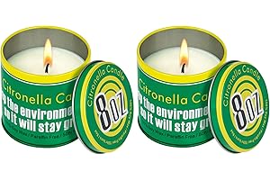 Citronella Candles Outdoor: Natural Soy Wax Scented Lemongrass Candles for Garden, Patio & Yard