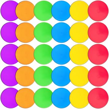 Poly Spot Markers 4 inch/9 inch Non-Slip Rubber Agility Training Markers Floor Dots Flat Field Cones for Football, Soccer, Basketball, School Exercise Drills, Dance Practice