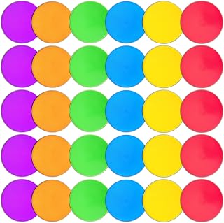 Poly Spot Markers 4 inch/9 inch Non-Slip Rubber Agility Training Markers Floor Dots Flat Field Cones for Football, Soccer, Basketball, School Exercise Drills, Dance Practice