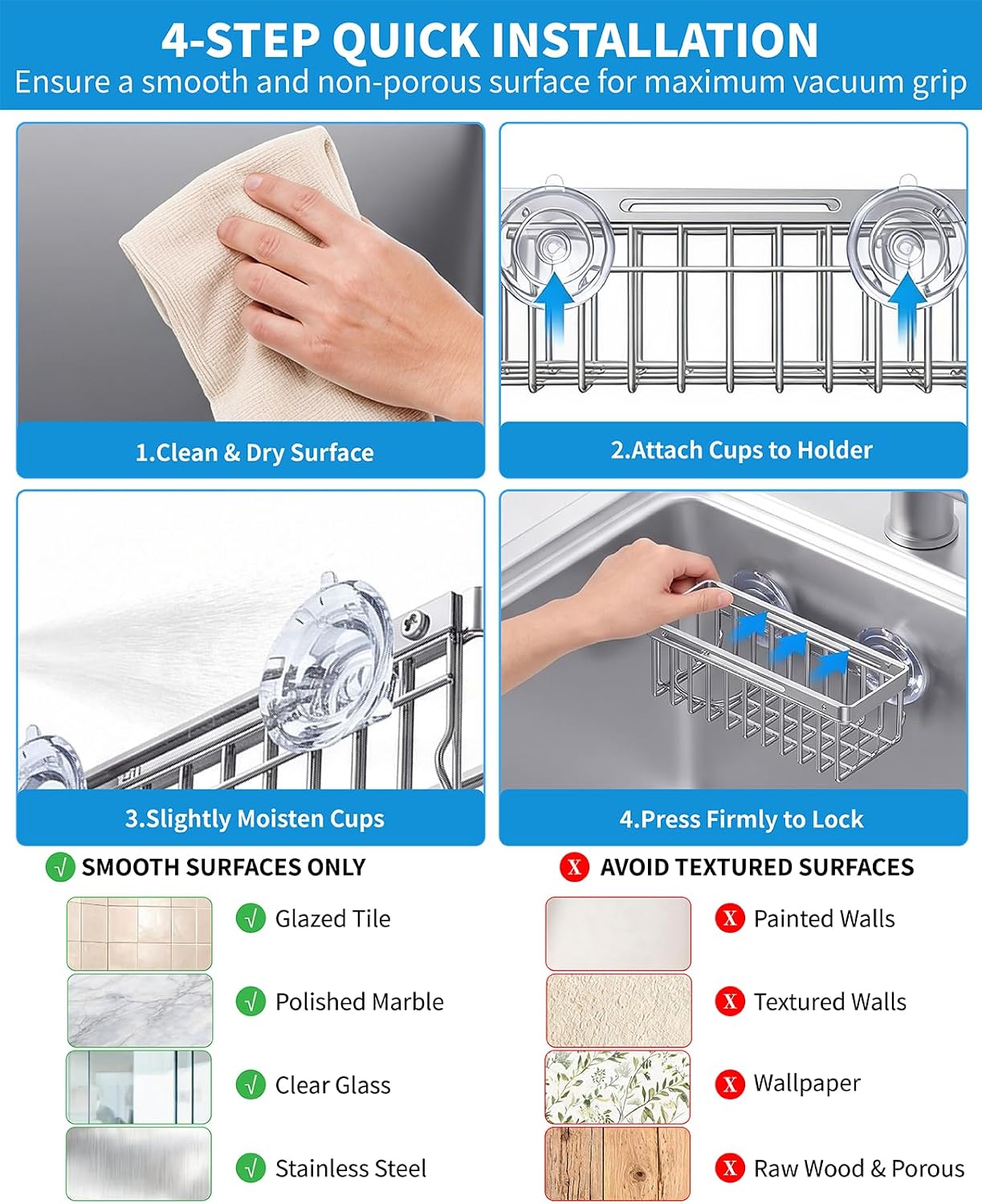 16-Pack 2.05 Inch Heavy Duty Suction Cups, Clear PVC Replacement Suckers Without Hooks for Kitchen Sink Sponge Holder, Bathroom Caddy and Radar Detector Mount image 5