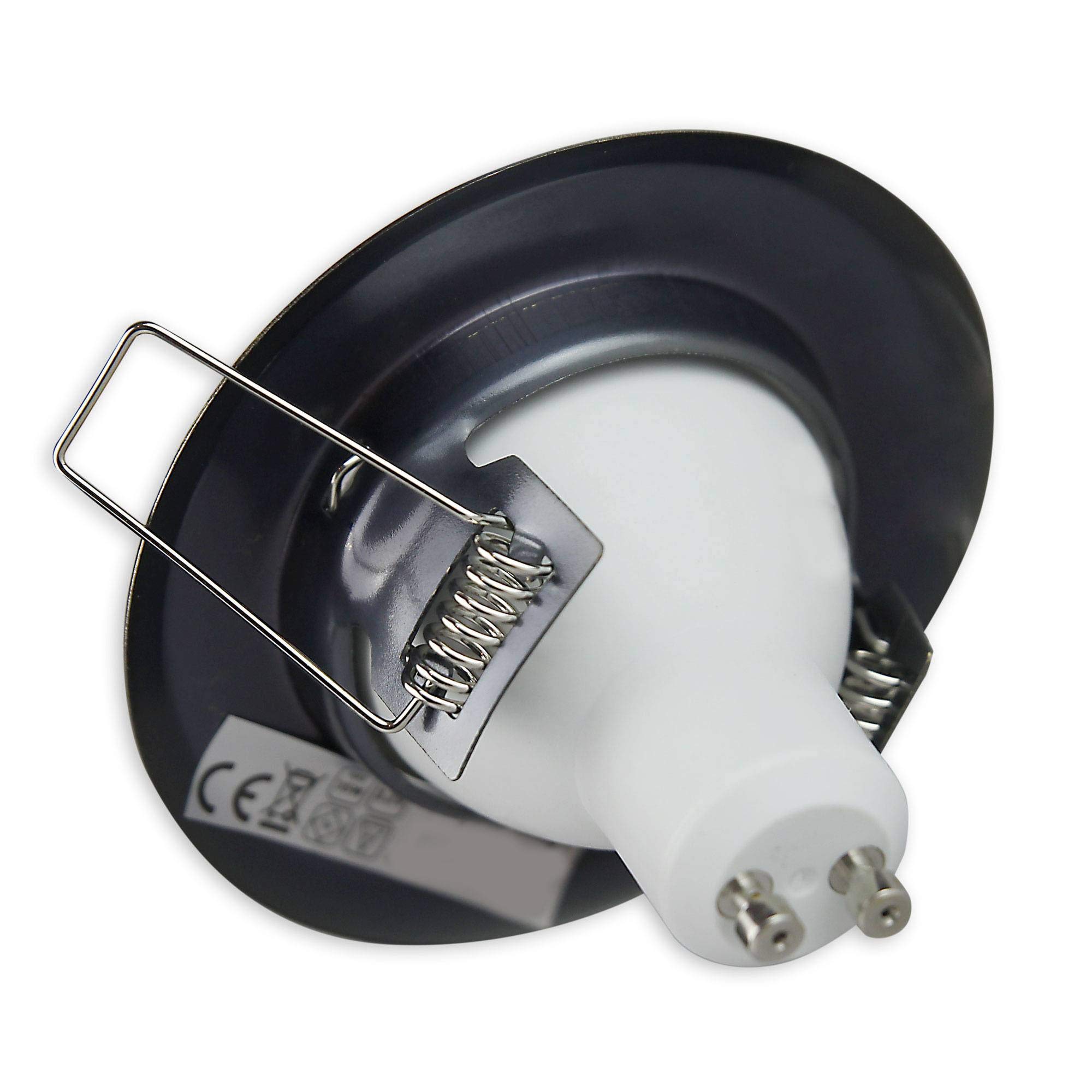 6x Foco empotrable LED latón redondo de aluminio 5 vatios blanco cálido 230V - Foco empotrable GU10 Ø 55-60mm agujero perforado - instalación - techos de focos - focos empotrables