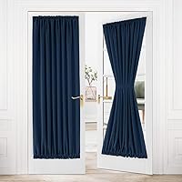 Vista 38 de Cortinas Dwcn para puerta, con bolsillo para barra Blanco grisáceo