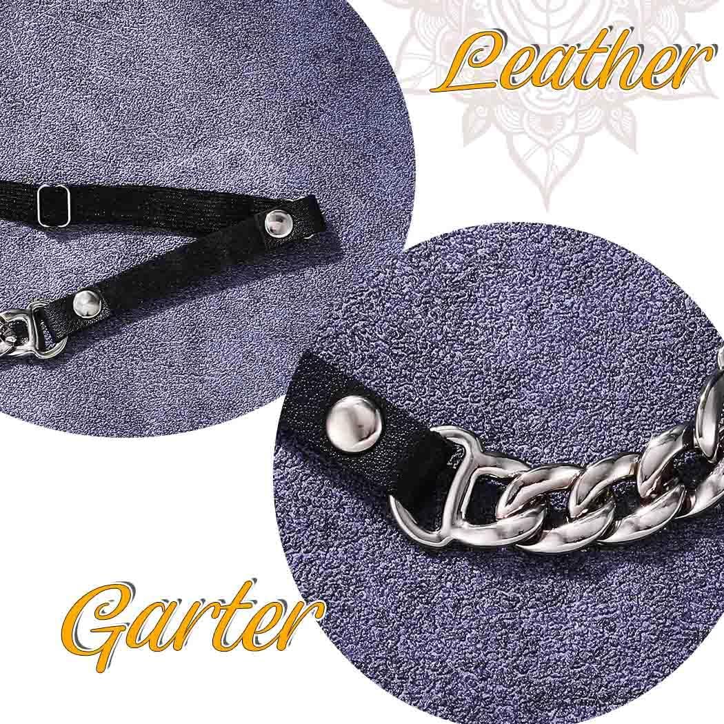 Leather Garter Belt Black Body Chain Belt Punk Thigh Garters for Women
