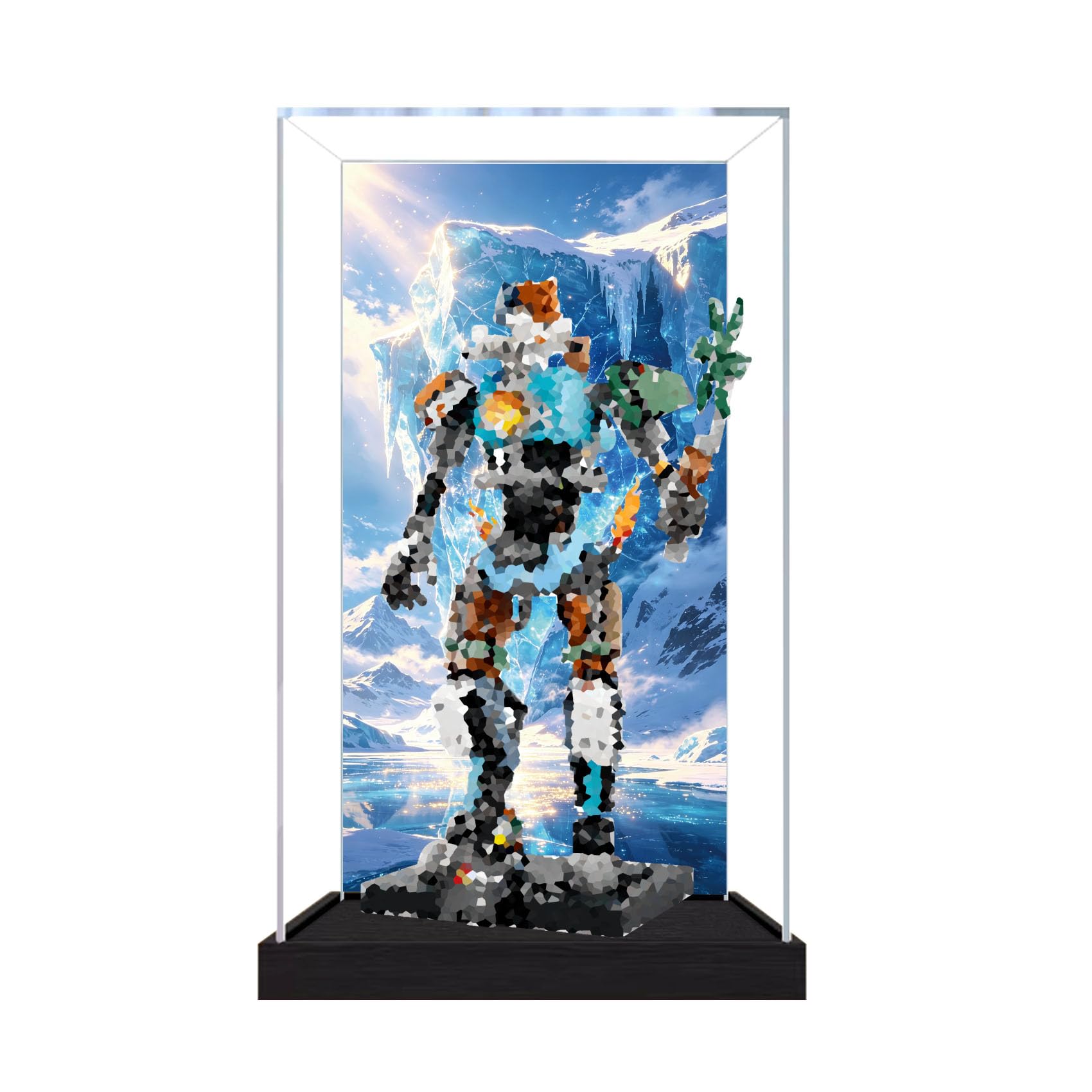 Dustproof acrylic Display Case for Le-go 77081 Model (Background3mmA)