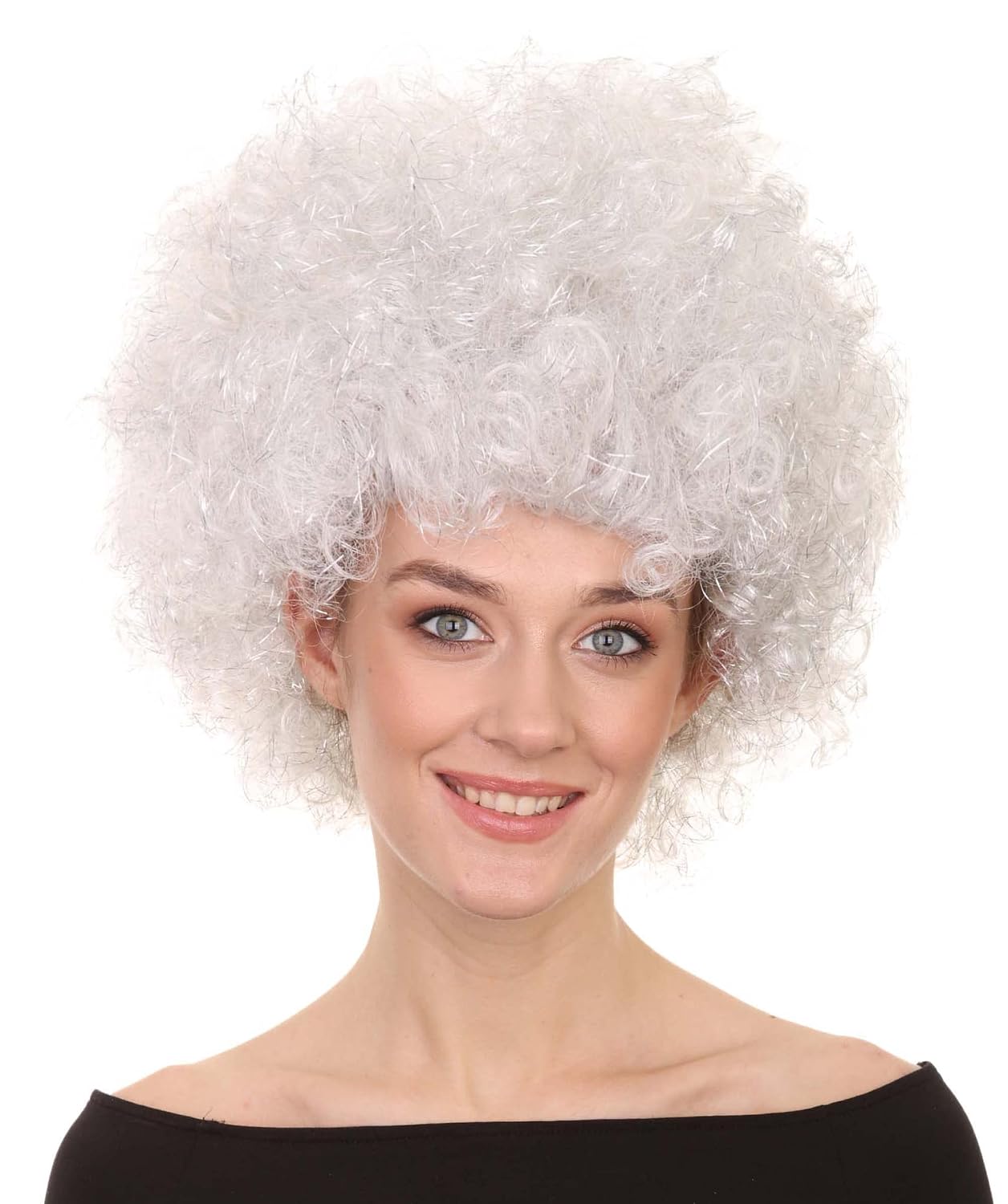 HPO White Runway Afro Wig HW-110