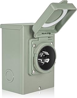 WELLUCK 30 Amp Generator Power Inlet Box, NEMA 3R Power Inlet Box with 4 Prone, PB30, L14-30P, 125/250 Volt, 7500W Generator Inlet for Outdoor Receptacle, Generator Outlet, Weatherproof, ETL Listed