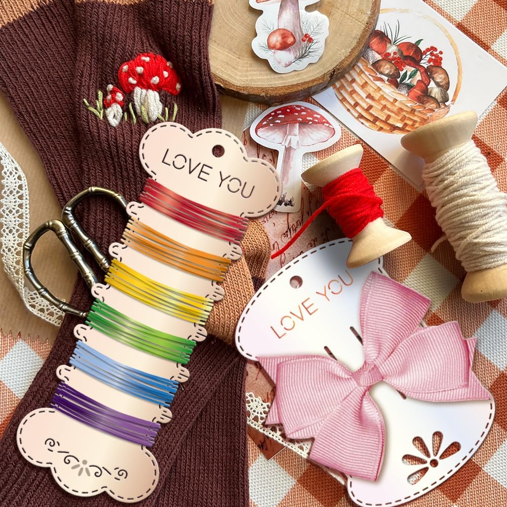 GLOBLELAND Nested Thread Spool Cutting Dies for Card Making Floss Bobbin Die Cuts Sewing Tool Cutting Dies for DIY Scrapbooking Journal Embossing Paper Craft Decor image 2