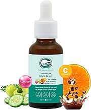 Under Eye Serum for Dark Circles & Puffiness, Reduces Eye Bags & Brightens Under Eye Area with Caffeine, Vitamin C, Collagen & Cucumber | 30 ml