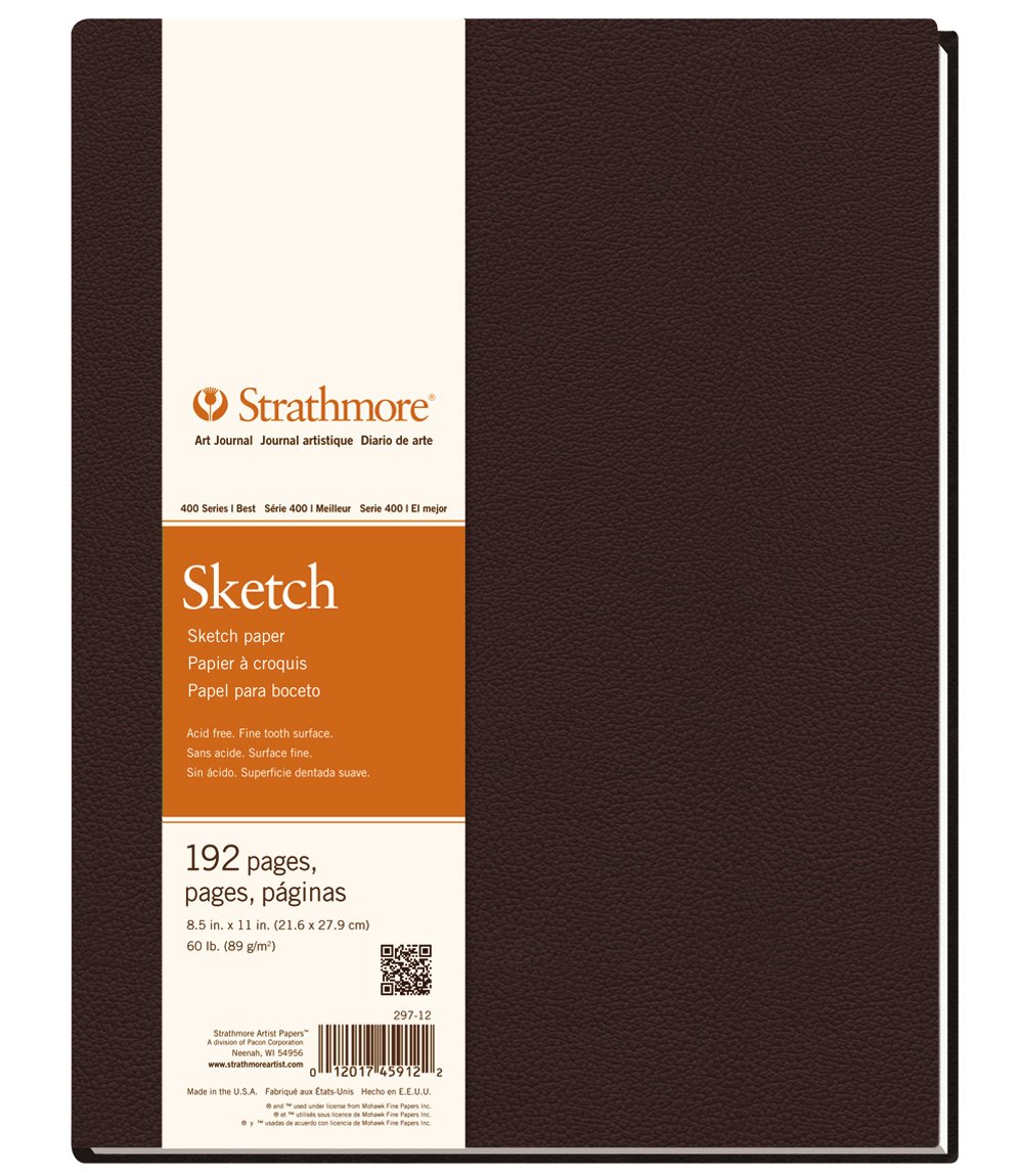 Strathmore 297-12 400 Series Hardbound Art Journal Sketch, 21,6 x 27,9 cm, 96 Blatt